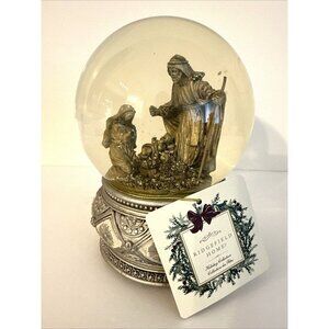 Christmas Nativity Scene Musical Snow Globe 7" Ridgefield Home With Original Tag